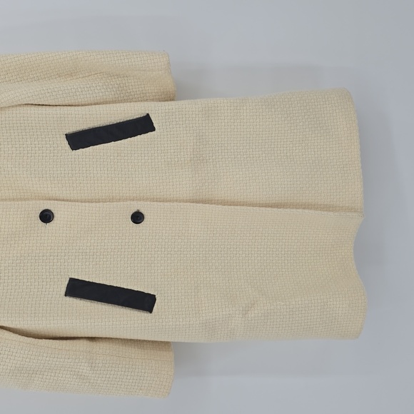 Dana Buchman Tweet Ivory Wool Button Down Coat Size 12 - Picture 3 of 10